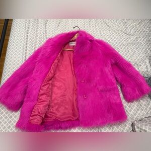 Stand Studio Faux Fur Fuchsia Pink Jacket